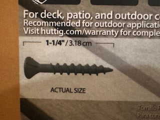 25LB OUTDOOR DECKING SCREWS 1-1/4" x 8" GREEN